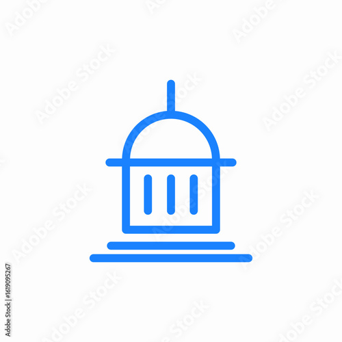 government public institution parliament court icon sign vector