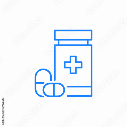 medications drugs medicines icon sign vector