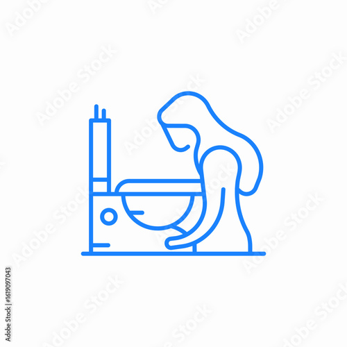 pregnant nausea icon sign vector