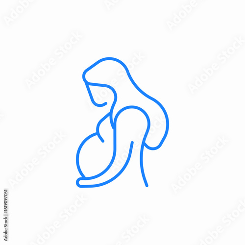 pregnant woman icon sign vector
