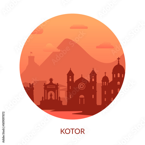 Experience the Beautiful Sunset View of Kotor, Montenegro A Truly Scenic Silhouette
