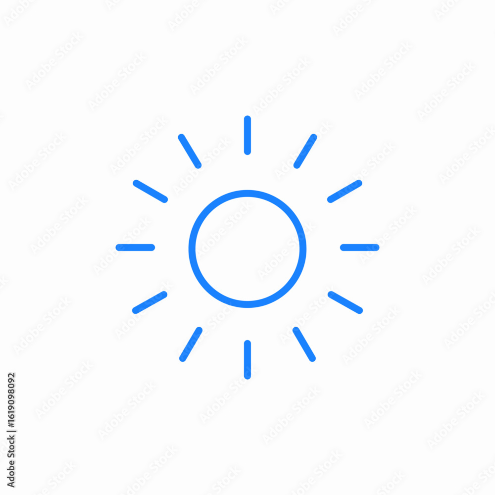 Obraz premium sun sunrays icon sign vector