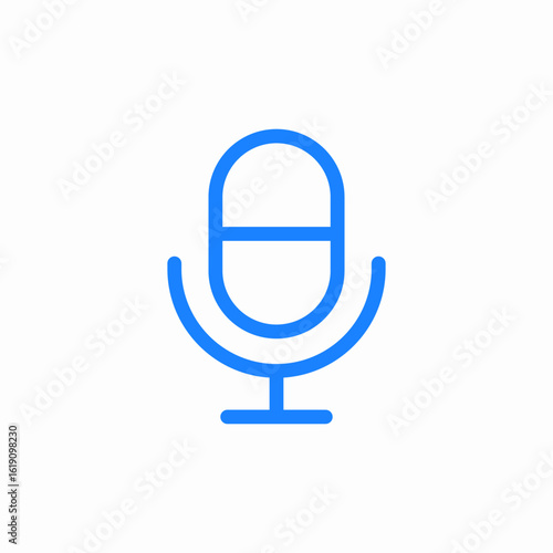 voice message microphone icon sign vector