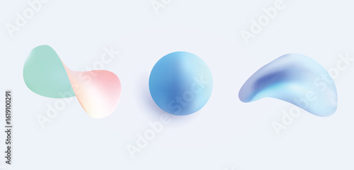 A Collection of Abstract Colorful Shapes Set Against a Soft Background for Aesthetic Appeal