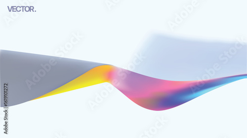 Abstract Fluid Waves Displaying a Beautiful Array of Gradient Colors and Textures