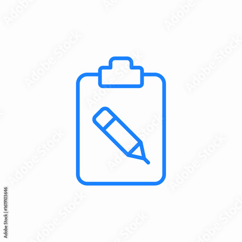 clipboard with pencil icon sign vector