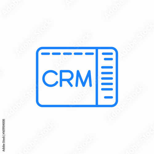 customer relationship management icon sign vector