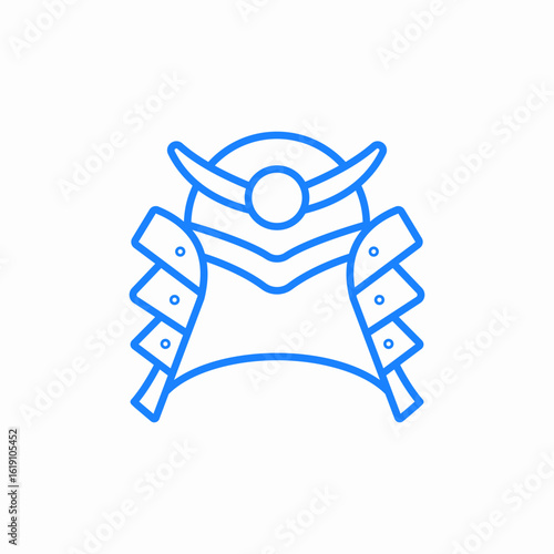 samurai helmet icon sign vector