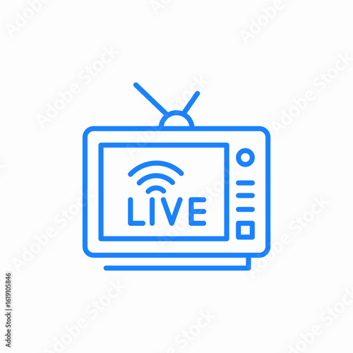 television live signal icon sign vector