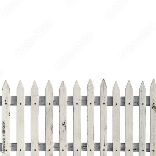 White wooden picket fence white background architecture. AI generated Image by rawpixel.
