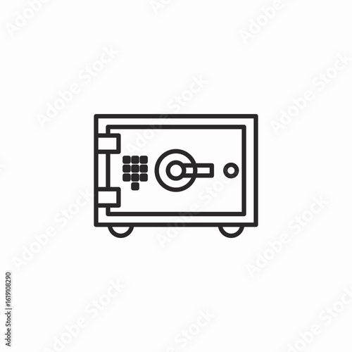 secure safe icon sign vector