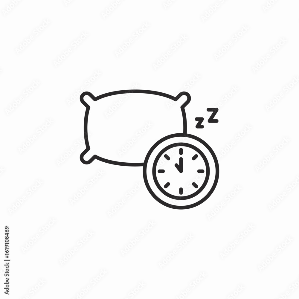 Fototapeta premium sleeping time icon sign vector