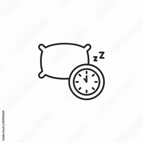 sleeping time icon sign vector