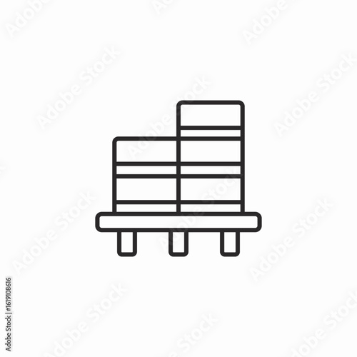 stacked goods icon sign vector