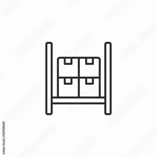 storage shelves icon sign vector
