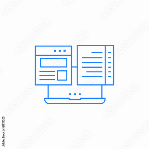 adaptive web design cross browser compatibility icon sign vector