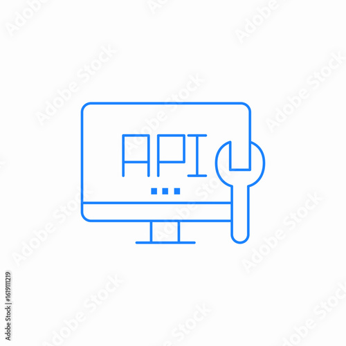 api settings api development icon sign vector