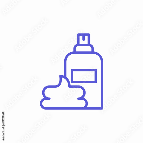 bottle shaving foam icon sign vector