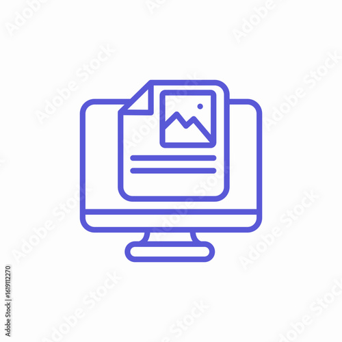 desktop image file icon sign vector