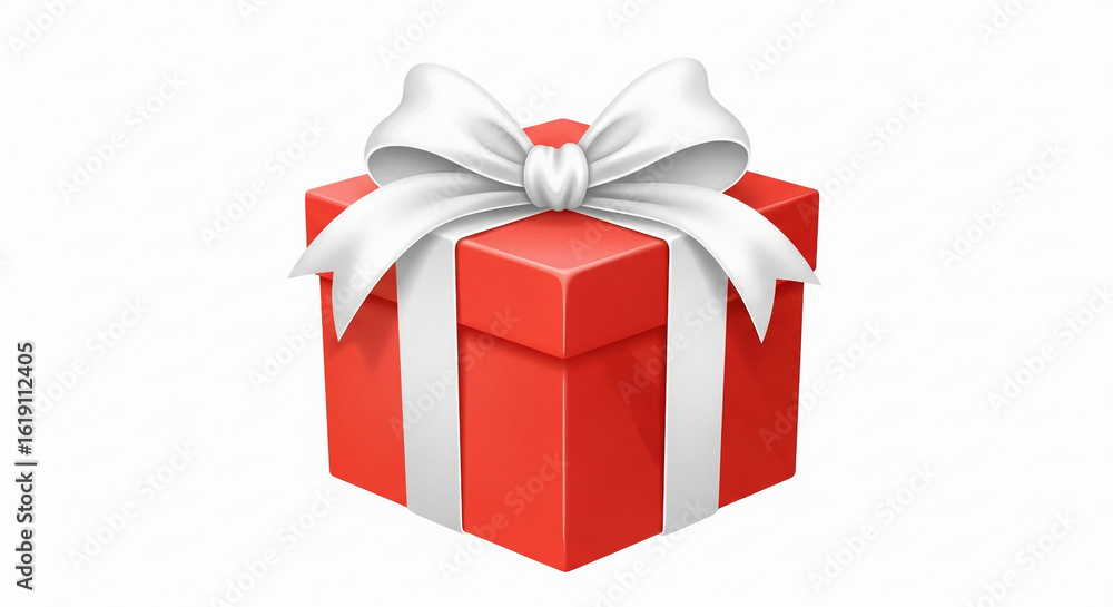 Fototapeta premium red gift box with ribbon