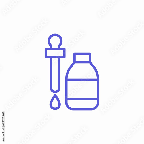 dropper and bottle icon sign vector