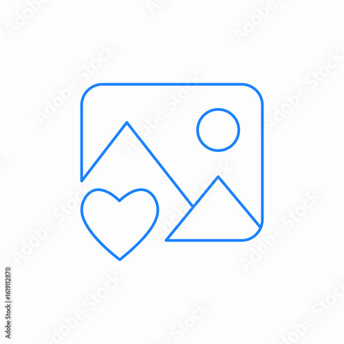 favorite image like photo icon sign vector