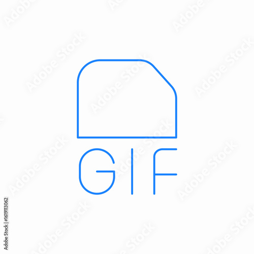 gif logo abbreviation icon sign vector
