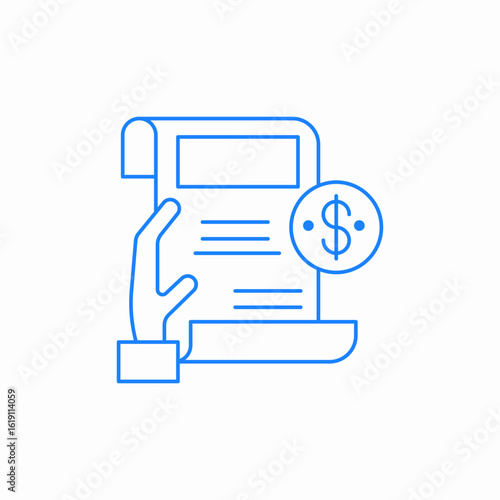 payment expenses financial report dollar icon sign vector