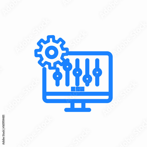 screen settings display settings icon sign vector