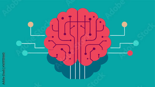 AI Brain Overlay An illustration of a human brain with digital circuit patterns overlaying it symbolizing the integration of AI in medical diagnostics.