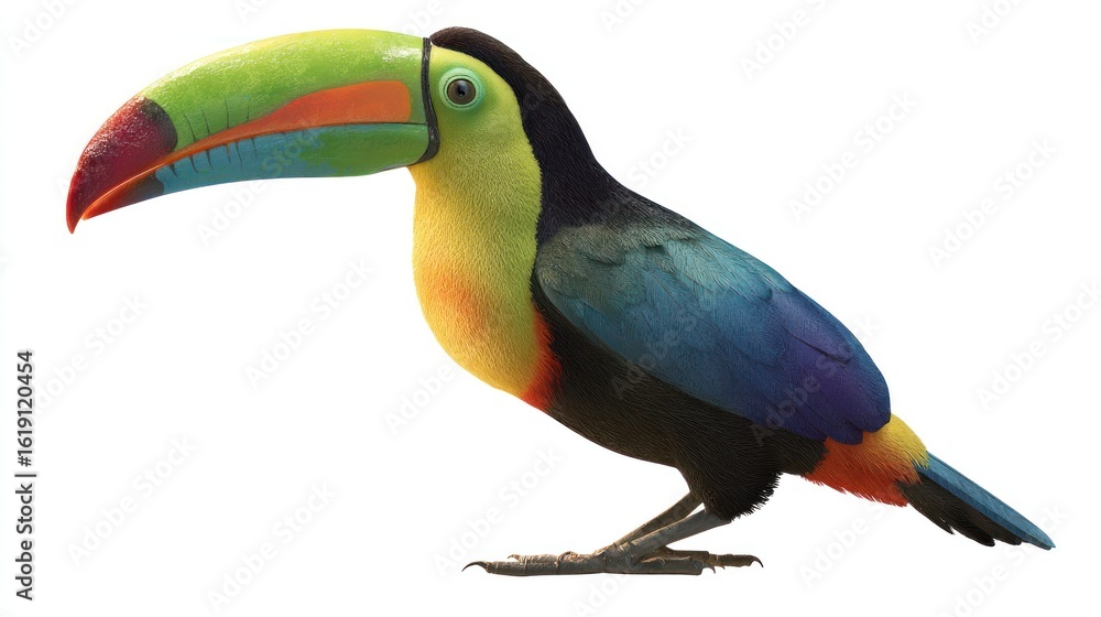Fototapeta premium Colorful toucan profile