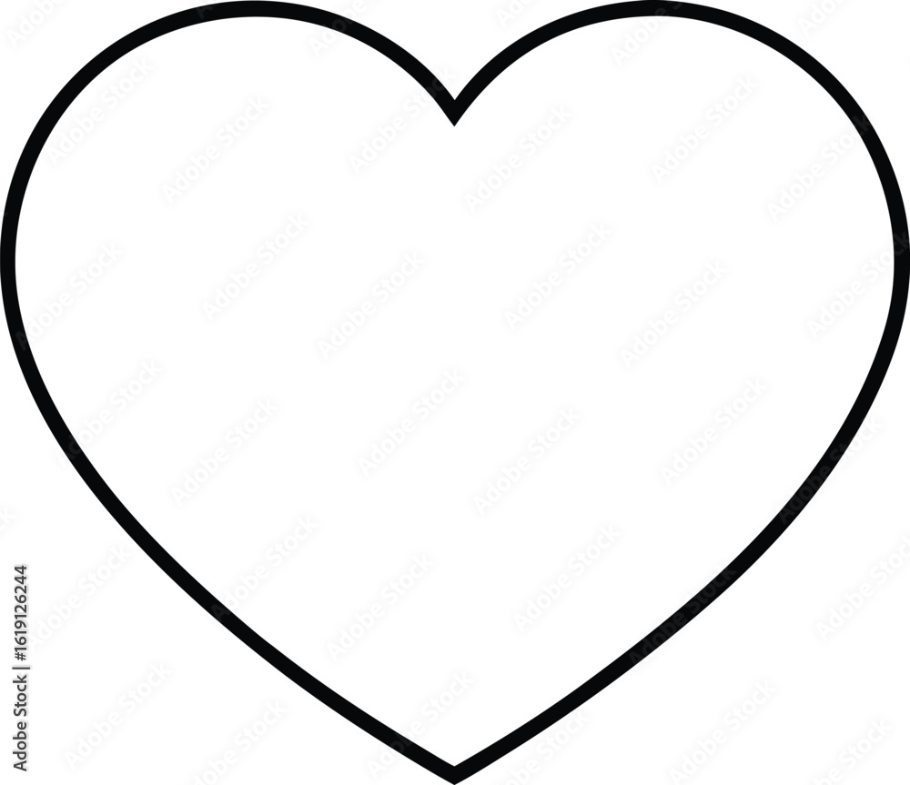 heart icon outline vector illustration on transparent background heart icon outline vector illustration on transparent background
