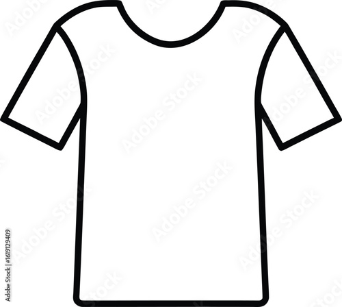 tshirt icon outline vector illustration on transparent background