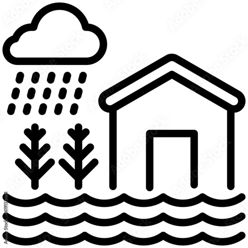 downpour deluge icon for weather, business, website, application, printing, document, poster design, etc
