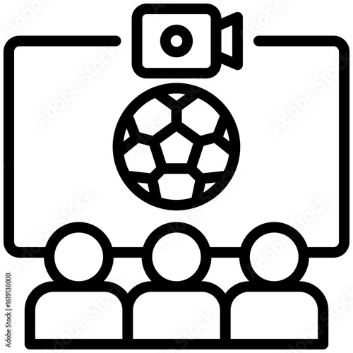 watch together icon for football, business, website, application, printing, document, poster design, etc