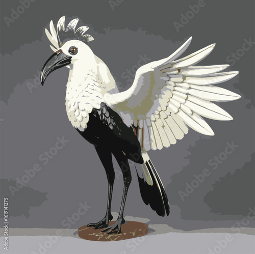 Print- Are you envisioning a realistic cockatoo perched on a branch, with soft feathers and gentle elegance?
