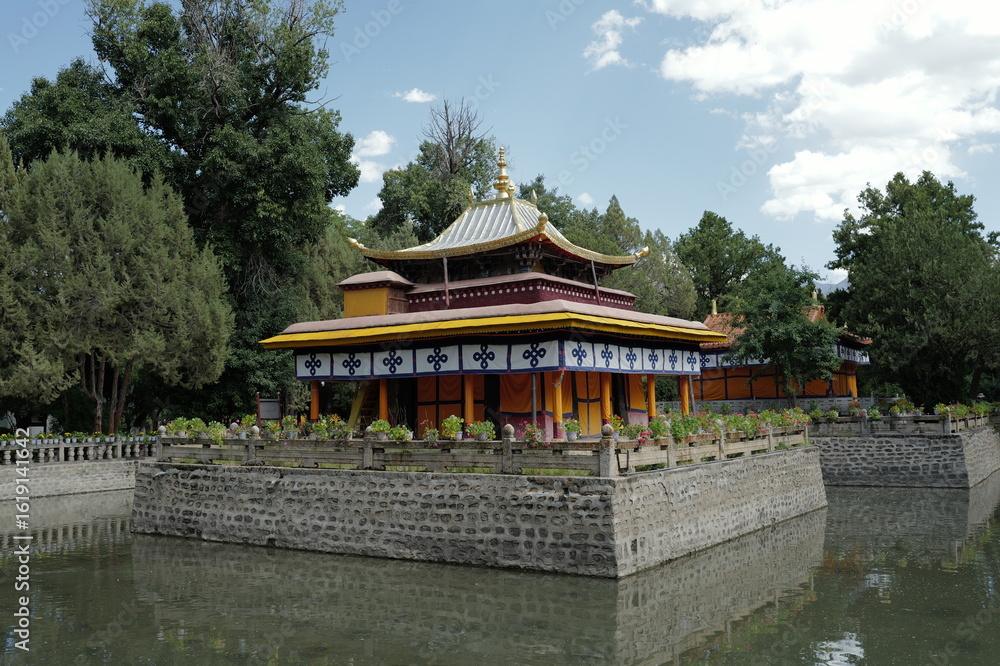 the summer palace of the previous Dalai Lamas, the tibetan buddhism spiritual leaders the summer palace of the previous Dalai Lamas, the tibetan buddhism spiritual leaders