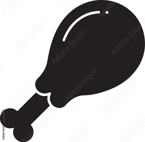 A vector illustration of illustration of a chicken leg isolated on white background, a delicious and popular poultry dish