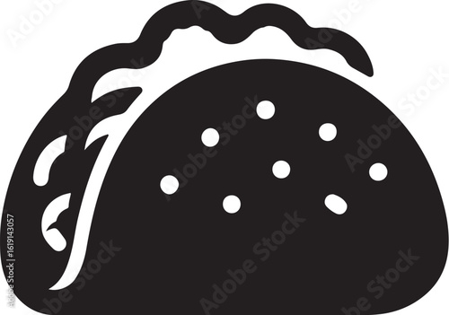 A vector illustration of illustration of a taco, isolated on white background, a popular mexican dish with various fillings