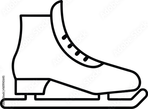ice skates icon on transparent background