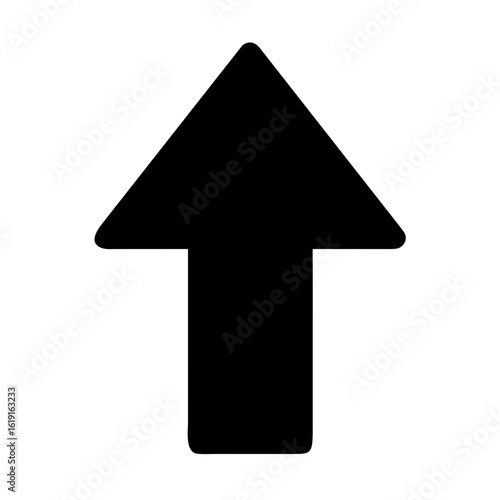 Seta para cima preta ícone em fundo transparente, PNG e vetor SVG

