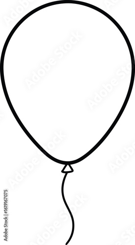 Wallpaper Mural balloon icon outline vector illustration on transparent background Torontodigital.ca