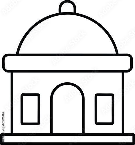 restaurant icon outline vector illustration on transparent background