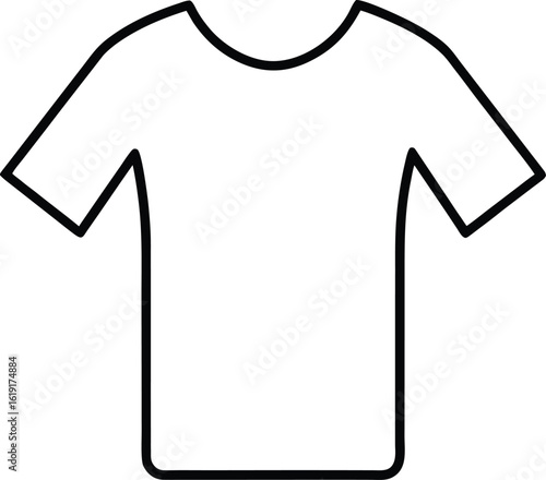 tshirt icon outline vector illustration on transparent background