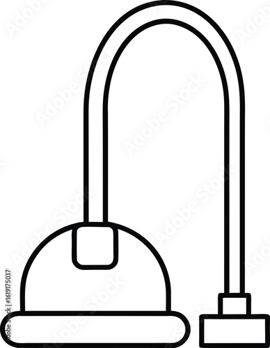 vacuum icon outline vector illustration on transparent background