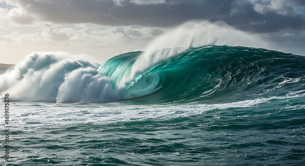 Fototapeta premium waves crashing on the rocks