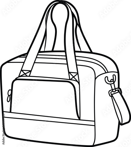 Stylish travel bag with shoulder strap, multiple compartments, durable handles, perfect for daily use, work, weekend trips, functional design