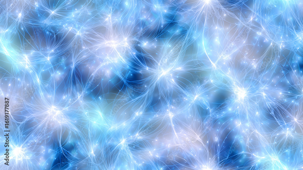 Naklejka premium Abstract Cosmic Burst: A mesmerizing display of energy, a cosmic burst of vibrant, luminous star formations. Capturing the essence of wonder and infinite possibilities.