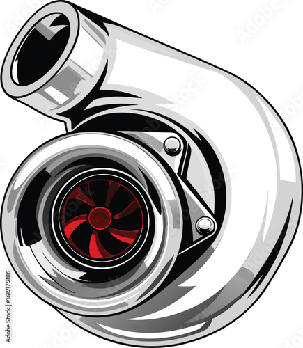 car turbo mechine engine vector symbol