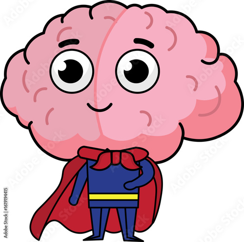 Illustration of a character, representing the neurodivergent brain, autism, gifted, adhd